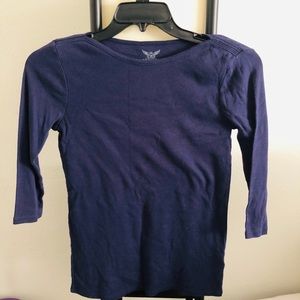 3/4th Sleeve Blue T-shirt
